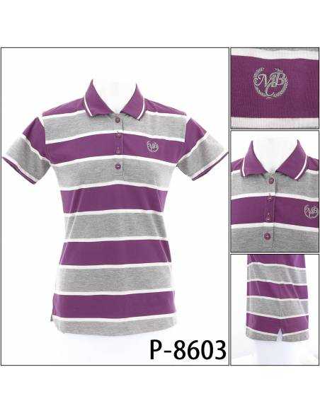 Kaos Berkerah Cewek Lengan Pendek MCB