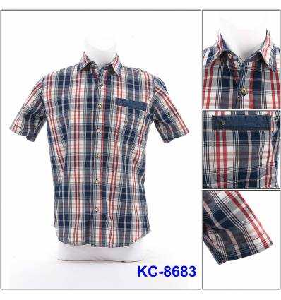 Kemeja Cowok Lengan Pendek EMBA