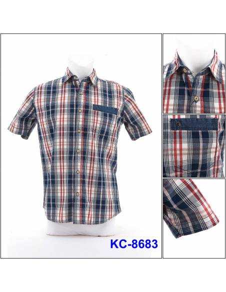 Kemeja Cowok Lengan Pendek EMBA