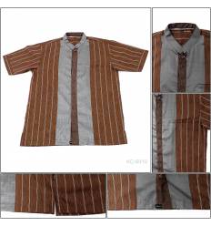 Kemeja Muslim Cowok Lengan Pendek IsBath