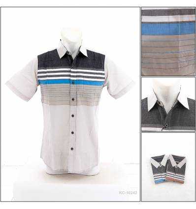 Kemeja Cowok Lengan Pendek RGB