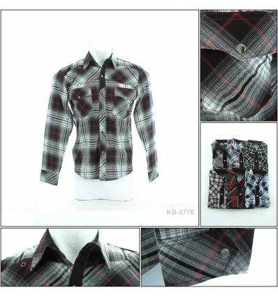 Kemeja Cowok Lengan Panjang Enemy