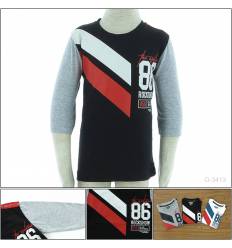 Kaos Oblong Anak Cowok Lengan 3/4 Rock Show