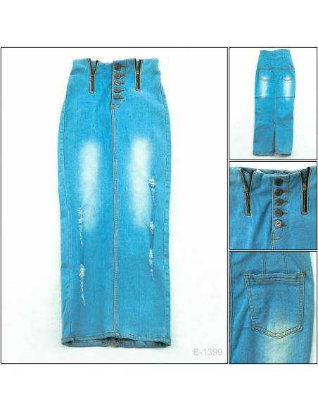 Rok Panjang Jeans Cewek Trafaluc