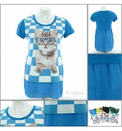 Kaos Oblong Cewek Lengan Pendek BEAU