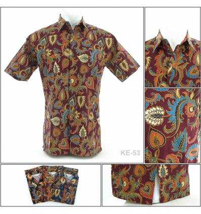 Kemeja Batik Cowok Lengan Pendek Colombus