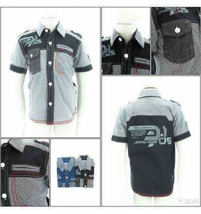 Kemeja Anak Cowok Lenga Pendek Stingray