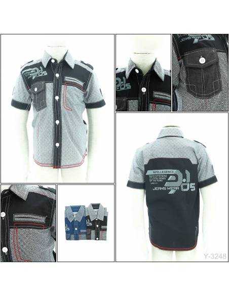 Kemeja Anak Cowok Lenga Pendek Stingray