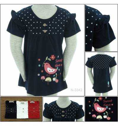 Kaos Oblong Anak Cewek Lengan Pendek jeenee