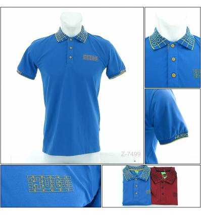 Kaos Kerah Cowok Lengan Pendek Hugo