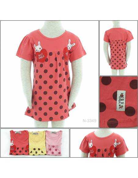 Kaos Oblong Anak Cewek Lengan Pendek Geenee