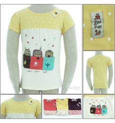 Kaos Oblong Anak Cewek Lengan Pendek Geenee