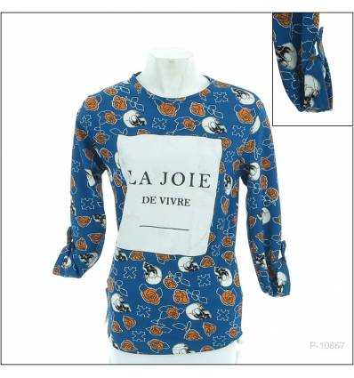 Kaos Cewek Bermotif Lengan Pendek Allz Misoka