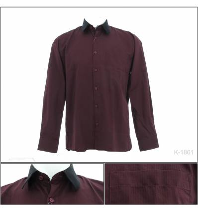 Kemeja Formal Cowok Lengan Panjang Salur Cressida