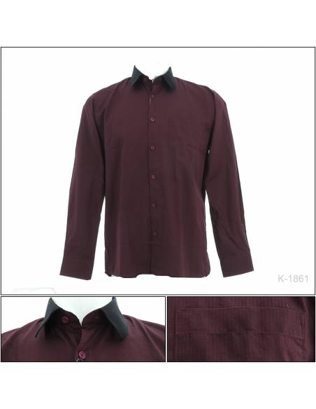 Kemeja Formal Cowok Lengan Panjang Salur Cressida