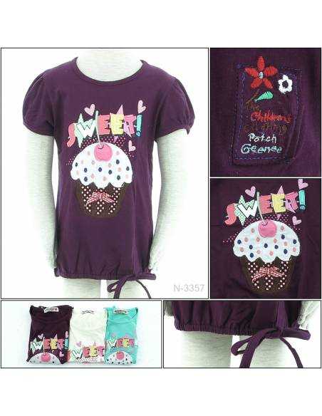 Kaos Oblong Anak Cewek Lengan Pendek Geenee