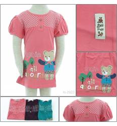 Kaos Oblong Anak Cewek Lengan Pendek Geenee