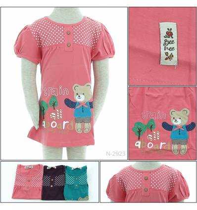 Kaos Oblong Anak Cewek Lengan Pendek Geenee