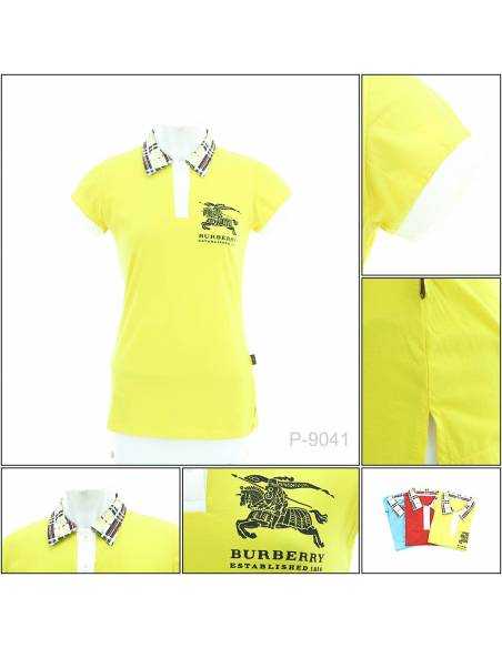 Kaos Berkerah Cewek Lengan Pendek Mrs .Chocolate