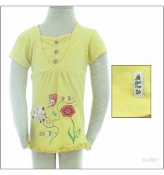 Kaos Oblong Anak Cewek Lengan Pendek Geenee