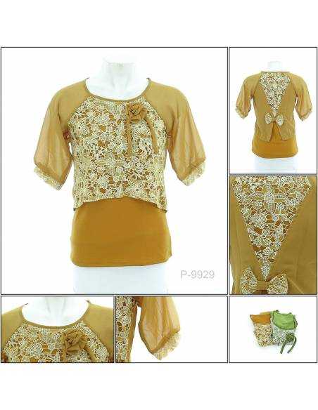 Kaos Cewek Bermdel Lengan Pendek E-Just