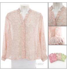 Kemeja Cewek Bermotif Lengan Panjang Kukky Top