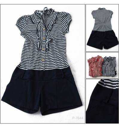 Jamsuit Pendek Motif Cewek Lengan Pendek It's Me