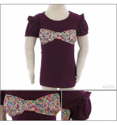 Kaos Oblong Anak Cewek Lengan Pendek Ukuran 4 Loisa