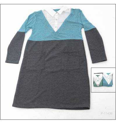 Kaos Cewek Berkerah Lengan Panjang Mixit