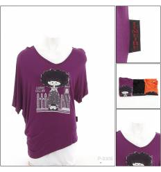 Kaos Cewek Bergambar Lengan Pendek Lumeire