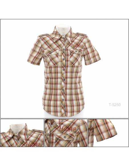 Kemeja Cewek Lengan Pendek Halga