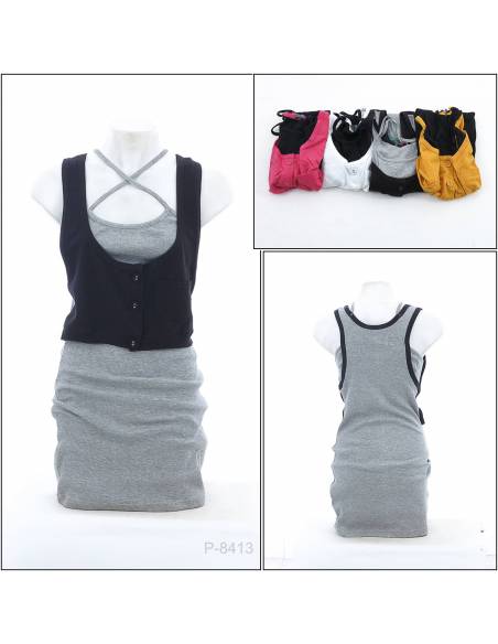Kaos Cewek Polos Tanpa Lengan Sense