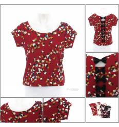 Kaos Cewek Motif Lengan Pendek NINTH