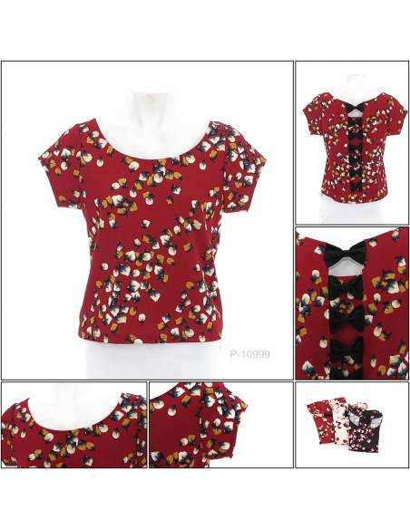 Kaos Cewek Motif Lengan Pendek NINTH