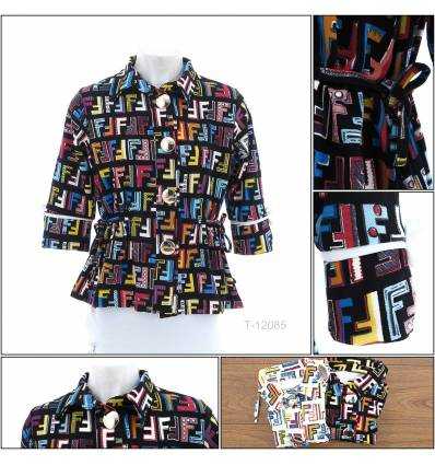 Kemeja Cewek Motif F Lengan 3/4 MIZZLE