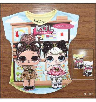 Kaos Oblong Anak Cewek Lengan Pendek Coco ice 4-8