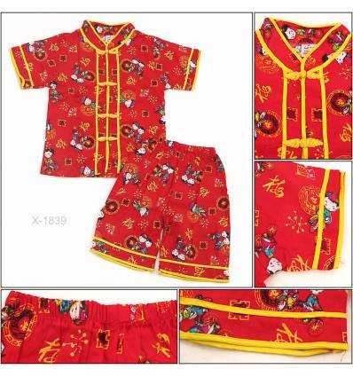 Setelan Cibao Anak Cowok Lengan Pendek Celana Pendek Miauwli 12-14