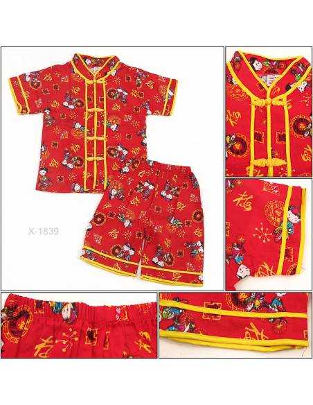 Setelan Cibao Anak Cowok Lengan Pendek Celana Pendek Miauwli 12-14