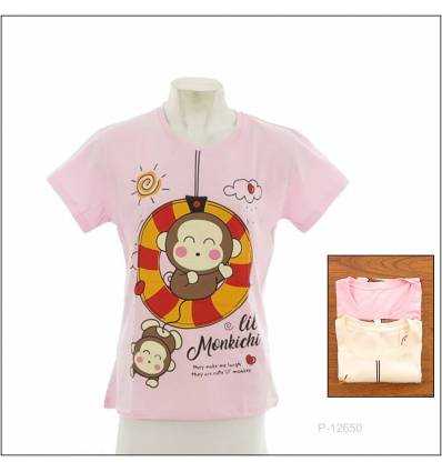 Kaos Cewek Oblong Lengan Pendek Popsy