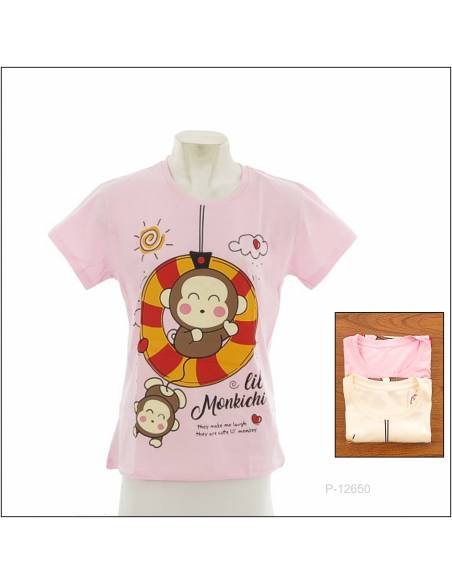 Kaos Cewek Oblong Lengan Pendek Popsy