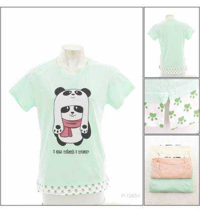 Kaos Oblong Cewek Lengan Pendek Popsy