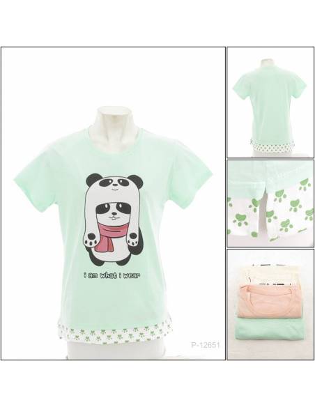 Kaos Oblong Cewek Lengan Pendek Popsy