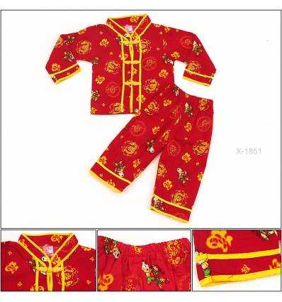 Setelan Cibao Anak Cowok Lengan Panjang Celana Panjang Miauwli 1-2