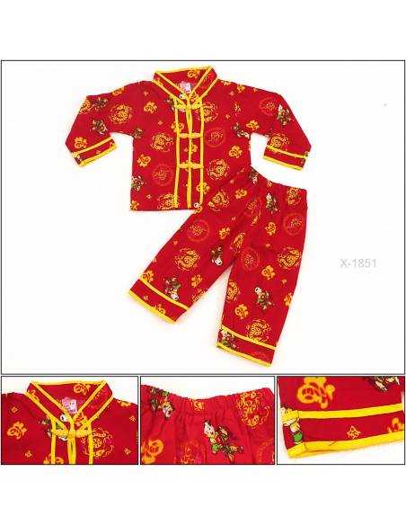 Setelan Cibao Anak Cowok Lengan Panjang Celana Panjang Miauwli 1-2