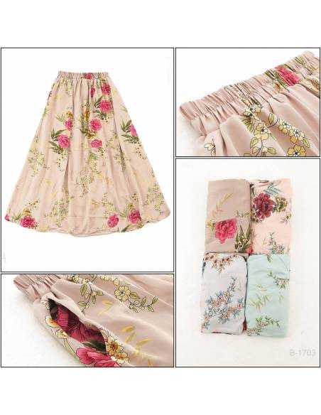 Rok Panjang Cewek Motif Bunga Monggi
