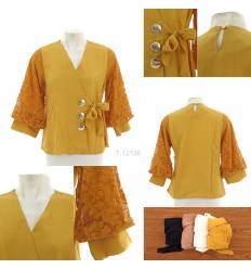 Atasan Cewek Pita Depan Lengan Panjang Mikka