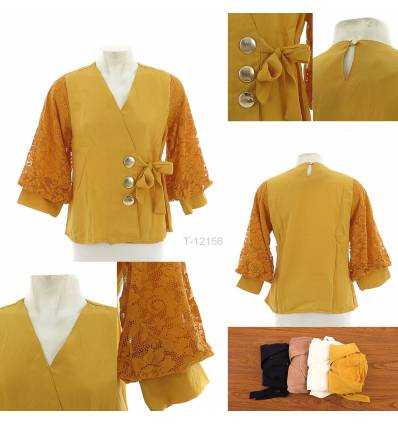 Atasan Cewek Pita Depan Lengan Panjang Mikka