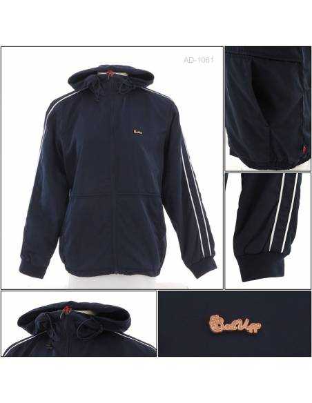 Jaket Parasit Cewek Biru Tua Red Up