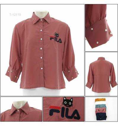 Kemeja Cewek Fila Lengan Panjang Mikka