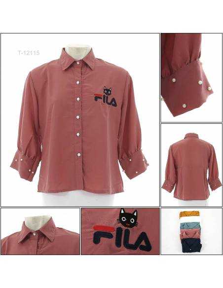 Kemeja Cewek Fila Lengan Panjang Mikka